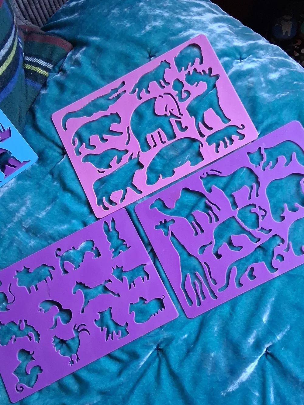 Art Stencils In Carrying Case